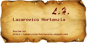 Lazarovics Hortenzia névjegykártya